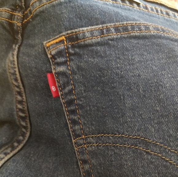 Levi's Levis Flex 505 Straight Leg Cotton Blend Blue Navy Pockets Jeans 36 - Picture 12 of 16